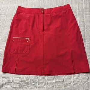 Zenergy Golf by Chico’s Women’s Red/Coral Skort with Zip Pockets Sz 0.5